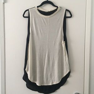 Haute Hippie white black tank top size S